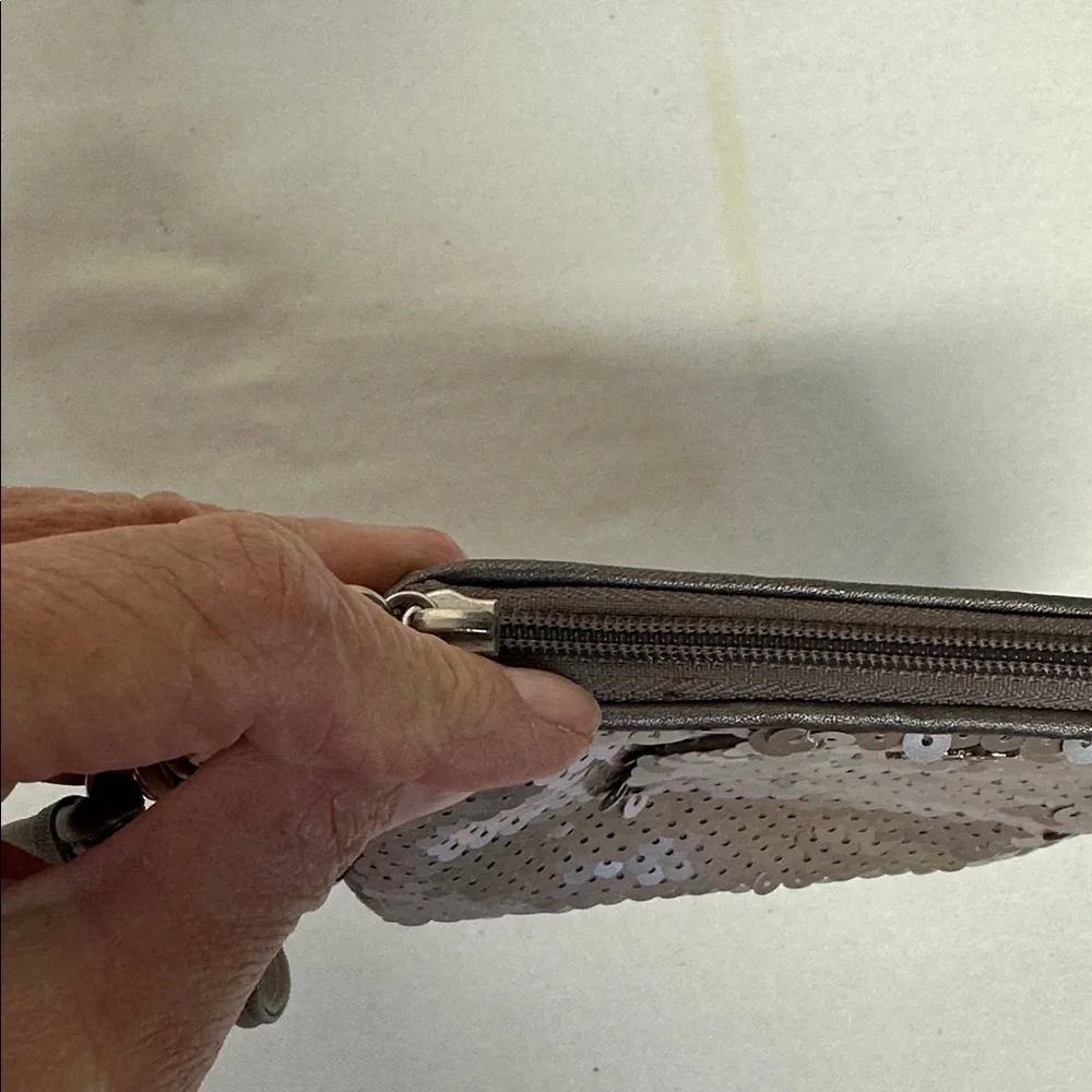 Coach Mermaid Sequin Wristlet with Shimmering Accents